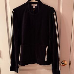 St. John Sport Black velour jacket